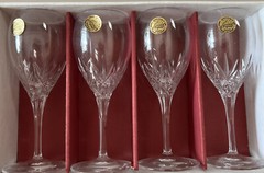 Qty 8 Cristal d’Arques 2.25oz 5” Glasses. Genuine Lead Crystal. New old Stock