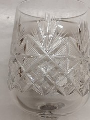NIB Vintage BOHEMIA CRYSTAL Cut Wine Glasses 6″ 90ml Set of 6 Czech Republic HTF