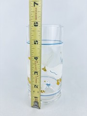 Vintage Anchor Hocking White Country Goose Geese Blue Bow Replacement Glass Cup