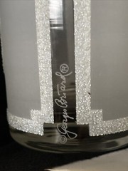 4 GEORGES BRIARD Frosted HIGHBALL Bar Glass Tumblers White DESIGN monogram «B»