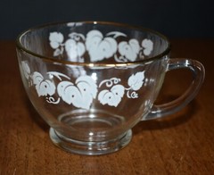 VTG Libbey Gold Trim and White Ivy Tea Cups Punch Glasses (12)