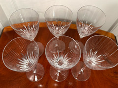 Set of 6 MARQUIS by WATERFORD CRYSTAL Claria 8 oz. Wine Glasses 7-7/8″ IRELAND