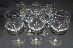 Susquehanna Fair Lady 8 Water Goblets -Platinum Trim MCM