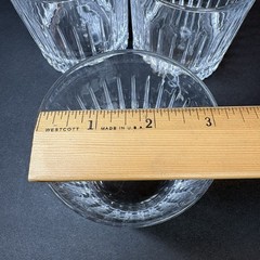 Fine Crystal Rocks/Old Fashion Heavy Bottom Glasses Baccarat Style Set Of 3