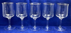 Lenox Crystal INTRIGUE (GOLD TRIM) Wine (5) & Water (4) Glasses. Lot Of 9