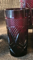 Set of 5 Cristal D’Arques Durand Luminarc Ruby Red 14oz 6.25″ Glass Tumblers