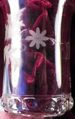 Dakota Goblet Ripley & Co Clear Glass Etched Oak Leaves EAPG 1885 Antique #26