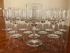 Baccarat – Capri Optic- Crystal Claret Wine Water Goblets