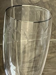 Tiffin Franciscan Lyndley Platinum Rim 6 ¼” Footed Ice Tea Tumbler(s) 12 OZ