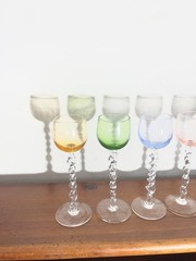 Multicolor Twisted Stem Cordial Set Of 5