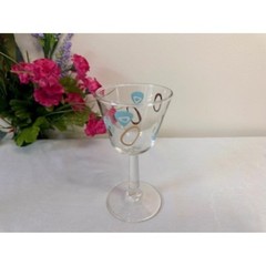 Vintage Boomerang Amoeba Glasses Turquoise Gold Retro MCM Federal Barware
