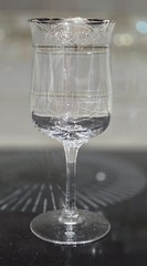 Lenox «Moonspun» – Water Goblets – Platinum Trim and Etched Leaves