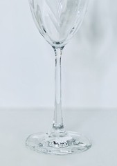 Set of 6 La Reine Italy Crystal Clear 8 OZ Wine Glasses NEW
