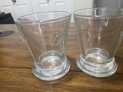 2 La Rochere Paris Musees BEE FLY Footed Drinking glasses 4”