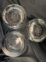 Jack Daniels Faces Old No.7 Lowball Rocks Cocktail Glasses Barware Set of 3
