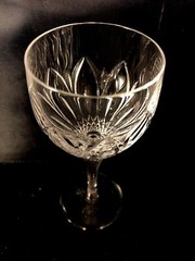 Atlantis Crystal Chartres White Wine Glasses Vertical Arches 6.25″ SET FOUR (4)