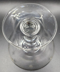 Crystal Champagne Sherbet Glass Atomic Starburst MCM Space Age Glass Set of 4