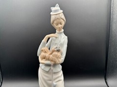 Stunning 15»Tall LLADRÓ «A Walk with the Dog» Woman Figurine #4893 Glazed, MINT