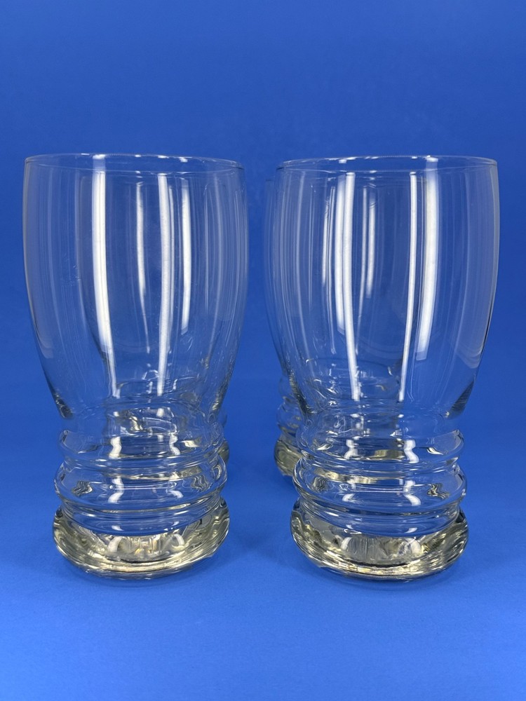 Vintage Set of 4 Libbey Bangles Misty 16 oz Cooler / Tumblers Glasses Vintage