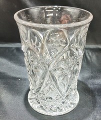 Vintage Anchor Hocking Early American Prescut Tumbler – UV Reactive Blue Glow