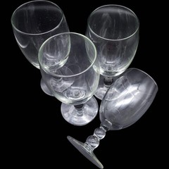 Imperial Glass Candlewick Footed Tumbler Set of 4