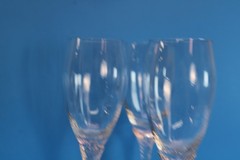 Augusta Gorham Crystal Blown Glass 8.25″ Tall Ice Tea Glasses Lot/3