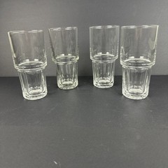Libbey Duratuff Gibraltar Clear Stackable Set of 4 9 oz Highball 6 1/2″ x 3″ USA