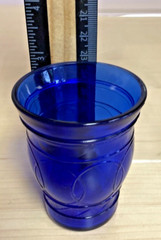 Maryland Glass Co. RING O RINGS Cobalt Blue Flat JuiceTumbler
