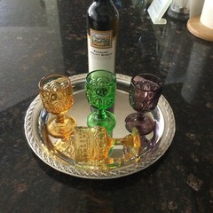 VTG Moon & Stars 4 1/2″ Multicolor Trio Stemware by Smith Glass +1 Unique
