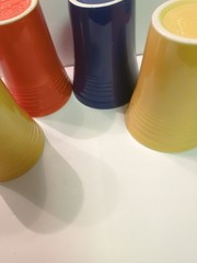 Set of 4 Vintage Fiesta Homer Laughlin 4 1/2″ Original Colors Water Tumblers