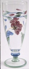 EXCELLENT Lenox POPPIES ON BLUE Pitcher and 4 Beverage Glasses.