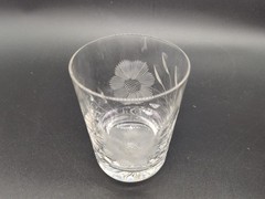 American Brilliant Cut Glass Tumbler Daisy Defined Petals, Heavy