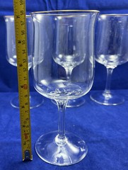 Lenox Crystal INTRIGUE (GOLD TRIM) Wine (5) & Water (4) Glasses. Lot Of 9