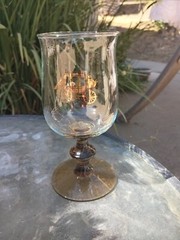 22 K Gold painted Western Wells Fargo Stagecoach Barwear Goblets/Wine Glasses