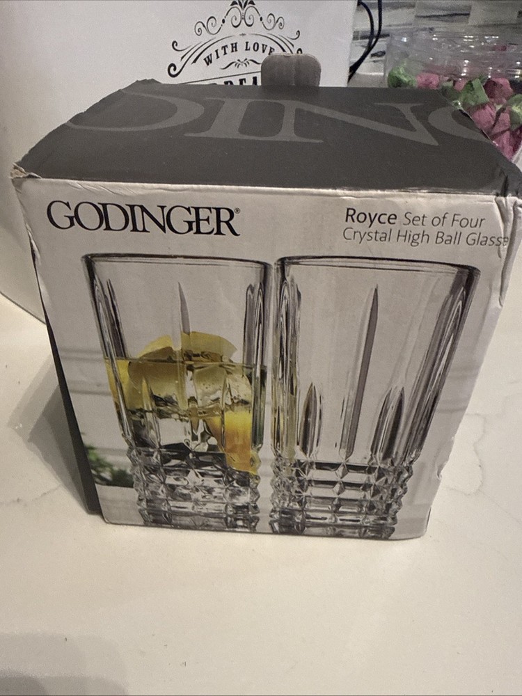 4-Piece Godinger Royce Highball Glasses Set