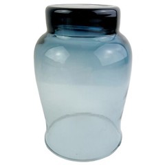 Vintage Libbey Tulip Dusky Blue Glasses Set of 4 Flat Tumbler Retro 12 oz 4.5″