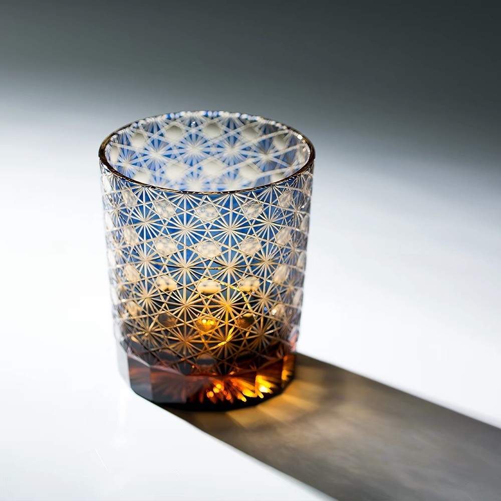 Crystal Whiskey Tumbler Hand Cut Old Fashioned Glass