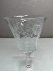 Vintage Fostoria Heather Etched Crystal Goblets Mixed Lot Water Wine Ice Tea MCM