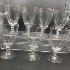 7 VTG Tiffin Franciscan Kent Platinum Trim Iced Tea Goblets 6.25″ x 3.25″ Disct.