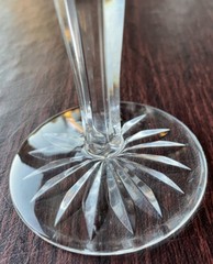 Atlantis Fatima Cut Crystal Water Goblet 7″ Hand Blown/Cut EUC