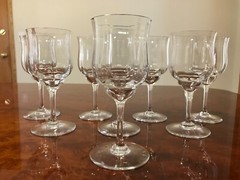 Baccarat – Capri Optic- Crystal Claret Wine Water Goblets