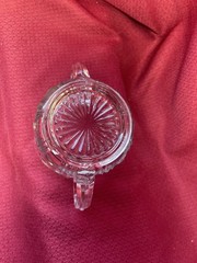 Vintage Anchor Hocking Colonial Double Handled Clear Glass Open Sugar Bowl