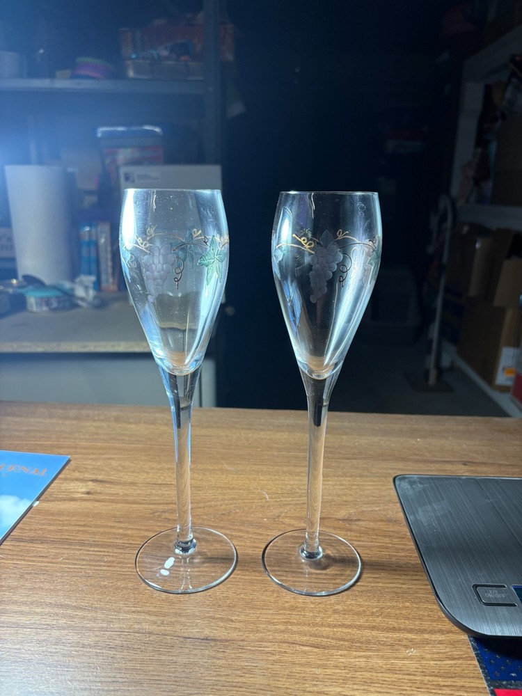 Princess House Heritage Crystal Tulip Champagne Flutes