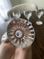 Set of 6 Baccarat Crystal MASSENA 6 3/8″ White Wine Glasses Discontinued Piece