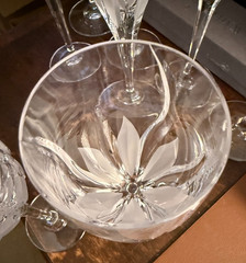 Mikasa (4) FLAME D’AMORE Crystal WATER Glasses 9″ Tall MINT (3 Sets Available)
