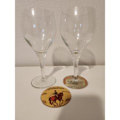Pair Of Crystal Stolze-Oberglas, Kristallglas Wine Glasses Elegant