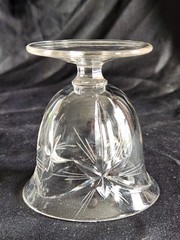 Vintage Oyster or Fruit Cocktail Clear Glass • 6 Point Starburst Pattern 3¼ Tall