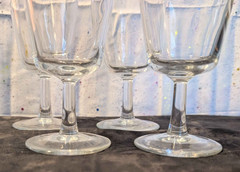 Vintage Cristal D’Arques-Durand Parisienne Wine Glasses With platinum rim
