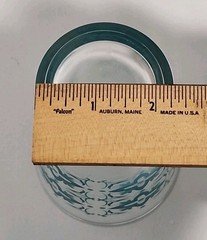 Vintage Libbey Atomic Teal Diamond Starburst Set of 8 Drinkware Glasses 6″ Tall