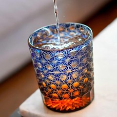 Edo Kiriko Crystal Whiskey Glasses Hand Cut To Clear 7oz-12oz Gift Packing NEW